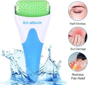 Ice Roller for Face & Eye Puffiness Relief, Cold Gel Ice Face Roller Massager